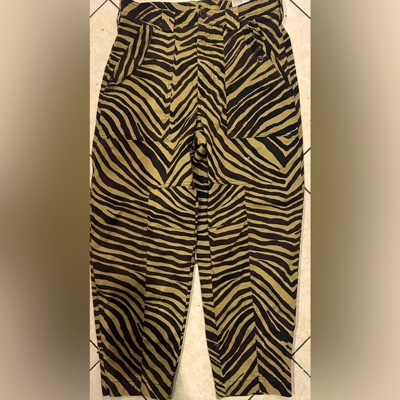 💫Banana Republic Women's Sloan Black & Yellow Animal Prints Jeans - Picture 2 of 10